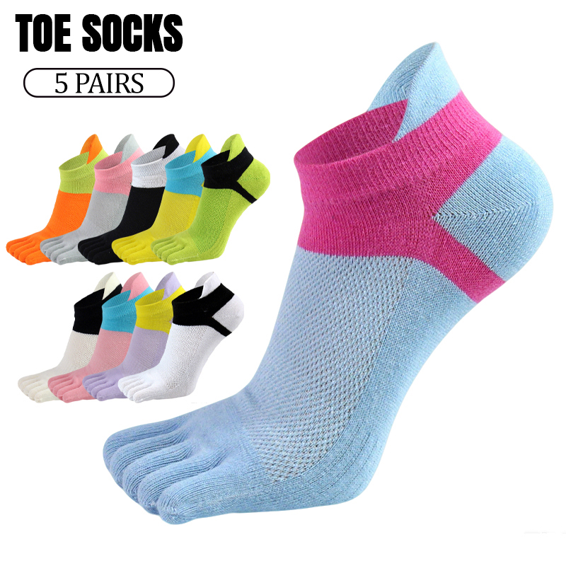 Toe Sock Split - ถุงเท้าแยกนิ้ว 5 คู่ สำหรับผู้หญิง ถุงเท้าห้านิ้ว แบบบาง