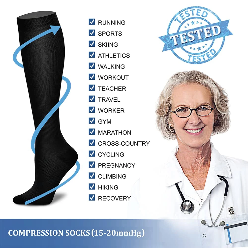 ถุงเท้ากระชับกล้ามเนื้อสำหรับผ - Compression Sock Medical บทวิจารณ์และราคา